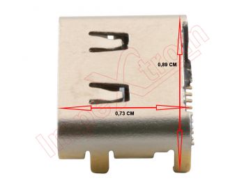 conector de carga, datos y accesorios genérico usb tipo c 14 pines, 0,89 x 0,73 x 0,38 cm